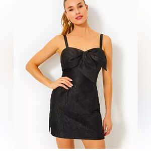 Lilly Pulitzer Kavia Jacquard Twisted Bow Detail Skirted Romper. Size 10.